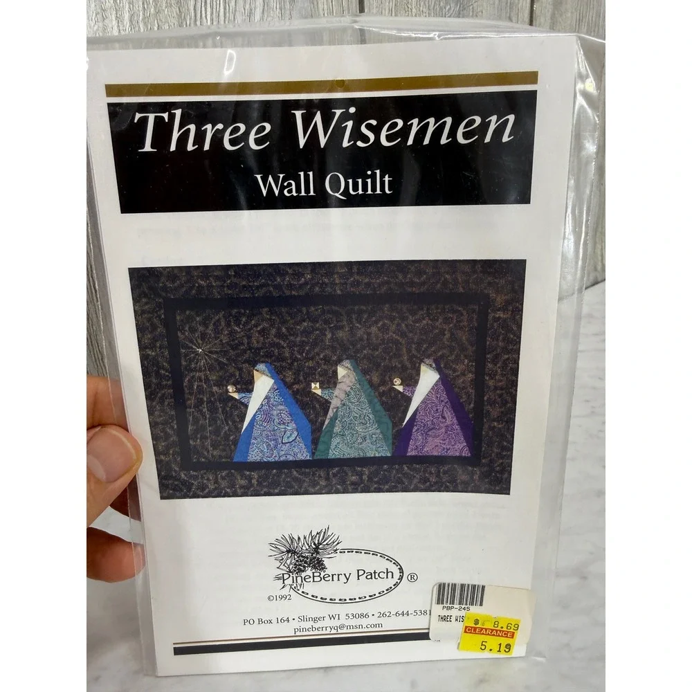 PineBerry Patch Three Wisemen Wall Quilt Pattern PBP-245 Christmas Nativity 1998